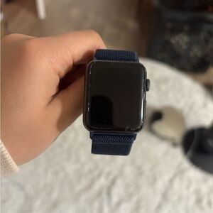 Apple Smartwatch with Dark Blue Band